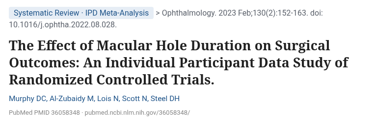 출처: Murphy DC 외, Ophthalmology 2023 · doi:10.1016/j.ophtha.2022.08.028. PubMed 공개 서지 정보로 화면 형식을 다시 만든 것