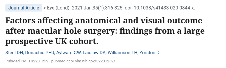 출처: Steel DH 외, Eye 2021 · doi:10.1038/s41433-020-0844-x. PubMed 공개 서지 정보로 화면 형식을 다시 만든 것