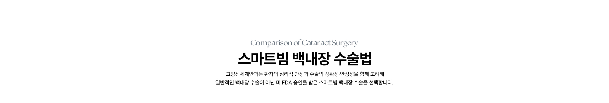 [스마트빔 백내장 수술법]